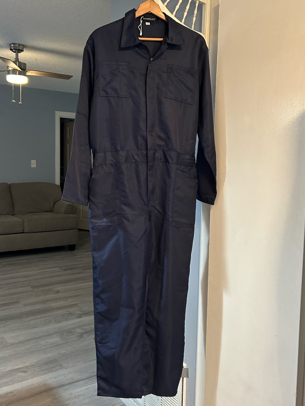 Homelex Navy Blue Work Mechanic Overalls Size M Full Body Jumpsuit
